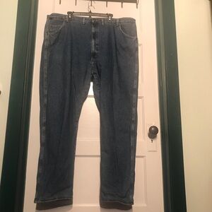 Wrangler Men's fleece lined Jeans - Dark Blue